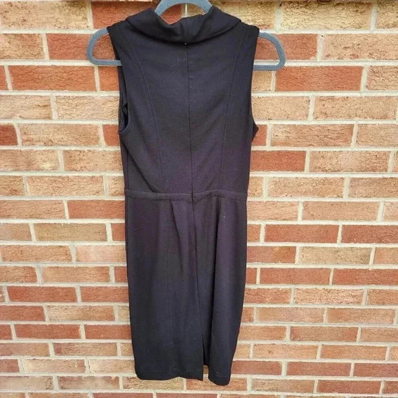 White House Black Market Pencil Dress Women's Size 2 Black Sleeveless Cowal Neck - Picture 2 of 7